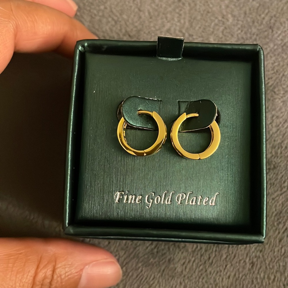Gold Huggie earrings
